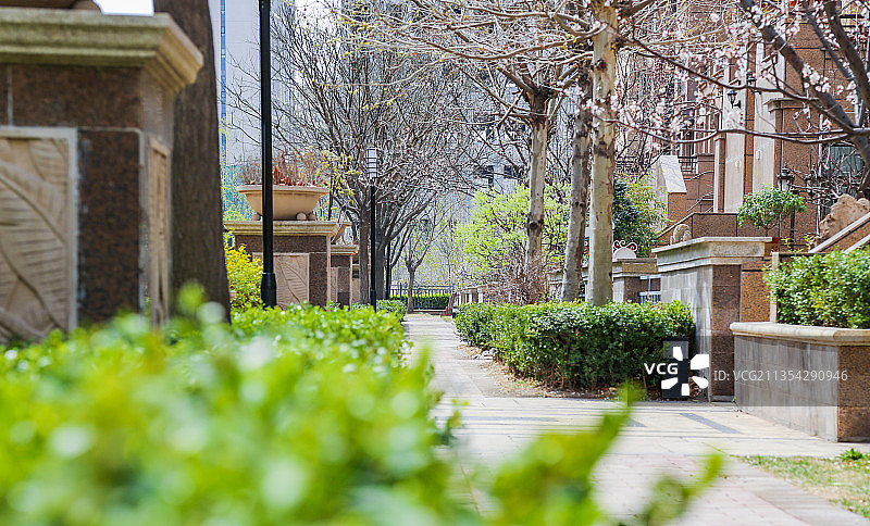 高档住宅小区风光图片素材