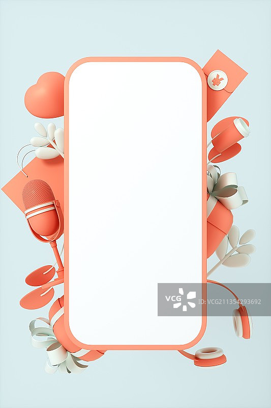 3D渲染的女人与消费概念图片素材