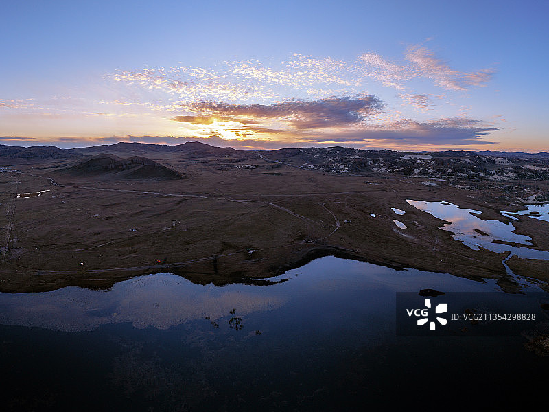 将军泡子的落日图片素材