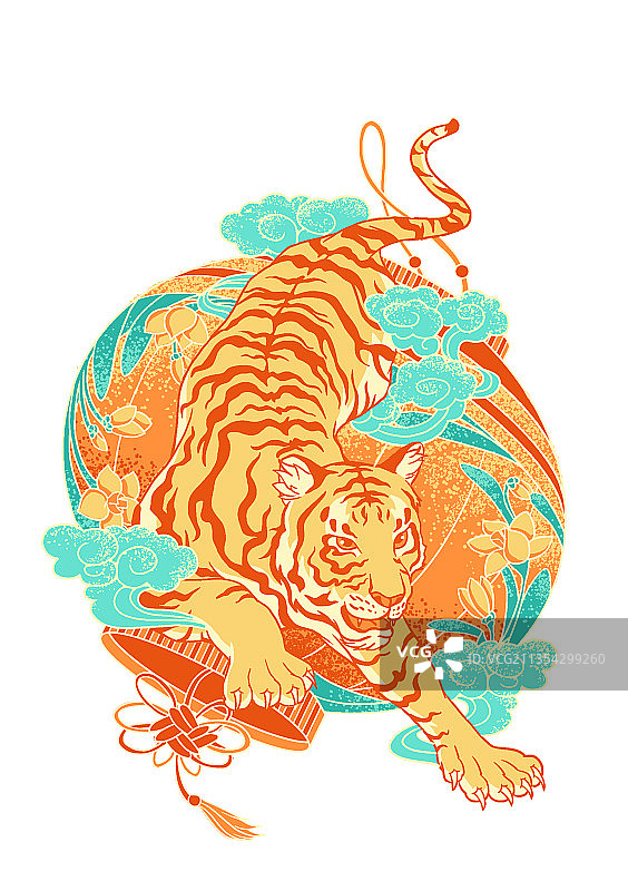 虎灯笼图片素材