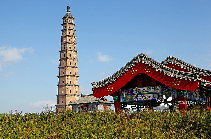 山西孝义文峰塔图片素材