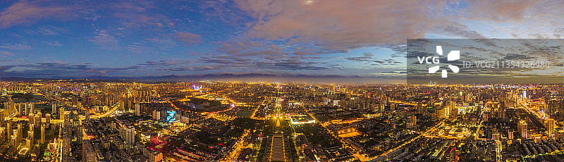 西安曲江新区大雁塔北广场夜景图片素材