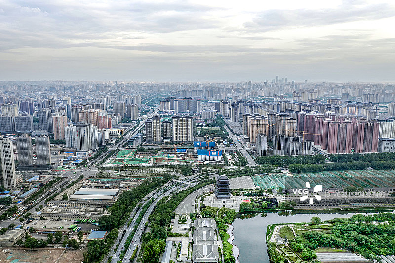 西安汉城湖风景区图片素材