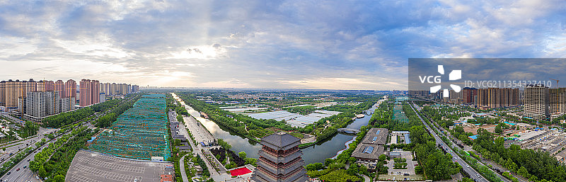 西安汉城湖风景区图片素材