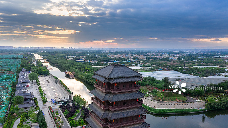 西安汉城湖风景区图片素材