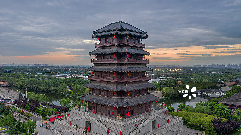西安汉城湖风景区图片素材