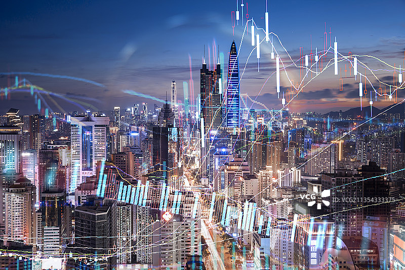 深圳都市金融股票投资发展趋势图片素材