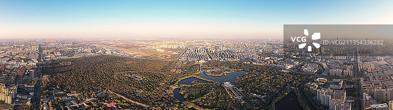 沈阳北陵公园城市全景图图片素材