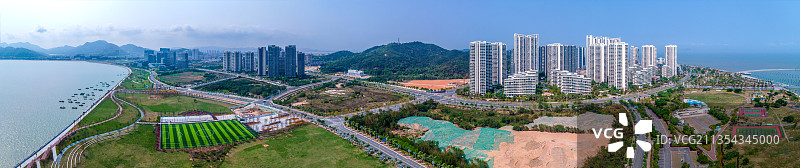 珠海香洲区房产建筑航拍图片素材