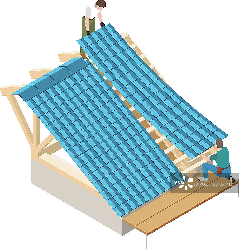 屋顶工匠2.5D图标图片素材