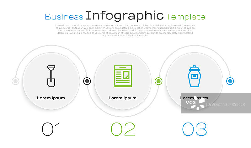 葬礼纪念铲子和骨灰盒图片素材