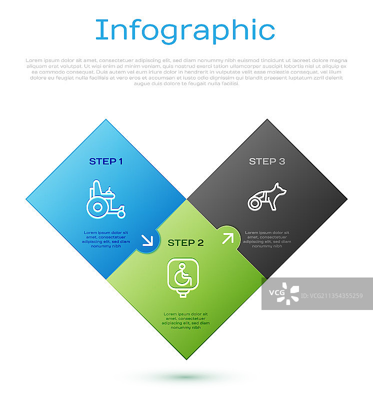 电动轮椅与残疾犬图片素材