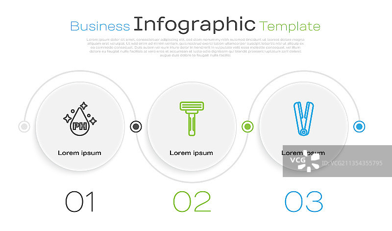 线条护发油护理与剃须图片素材