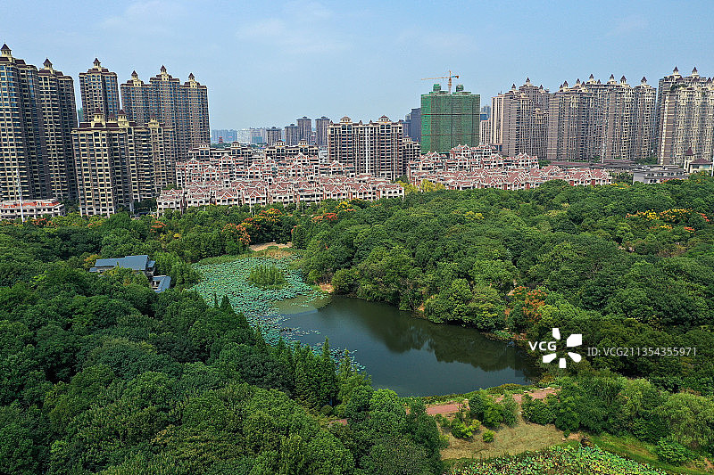 湖南省湘潭市博物馆规划展示馆湖湘公园航拍图片素材