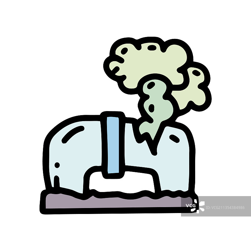 燃气释放涂鸦风格简约图标图片素材