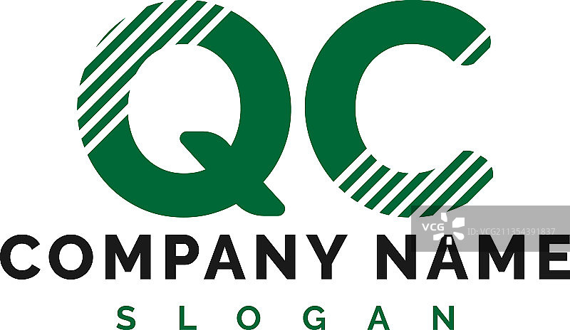 QC字母标志设计图片素材