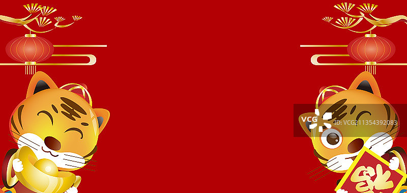 双虎贺岁图片素材