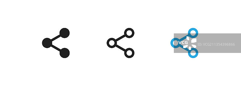 分享图标简约社交按钮合集图片素材