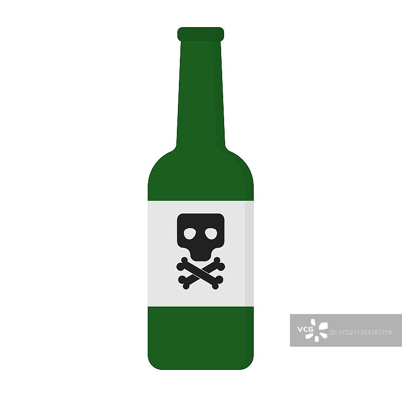 瓶装啤酒简约扁平图标图片素材