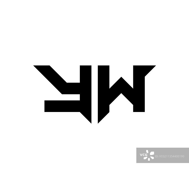 YW字母组合标志设计模板图片素材