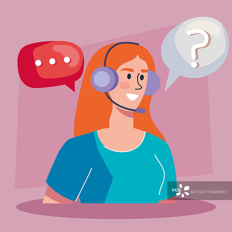 女客服人员图片素材