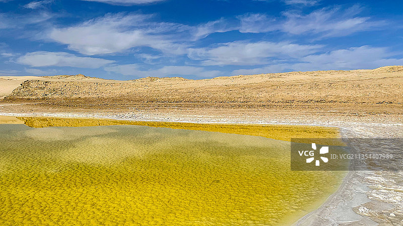 大西北俄博梁硫磺湖图片素材