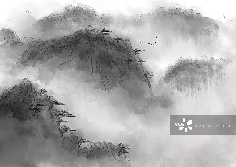 水墨山水图片素材