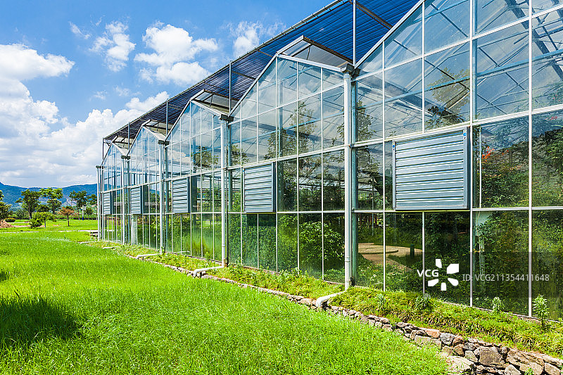 现代农业种植玻璃房图片素材