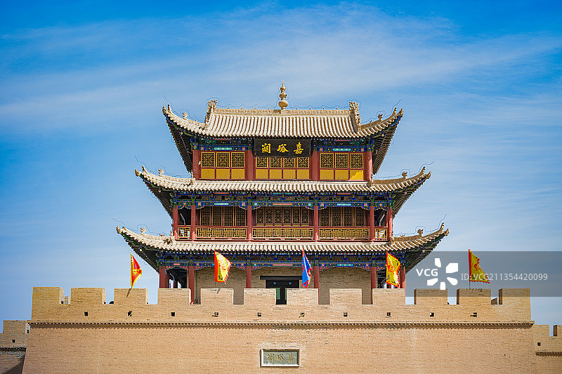 嘉峪关城楼大门图片素材