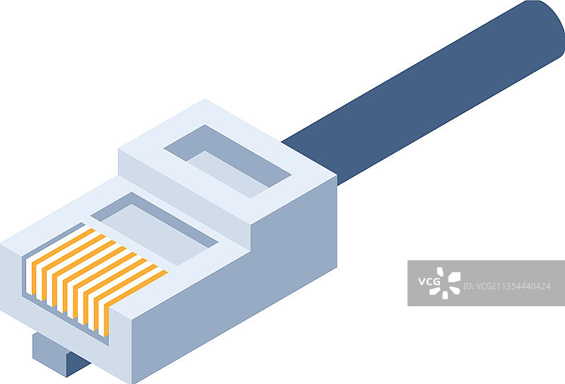 电缆2.5D图标图片素材