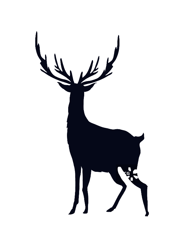 鹿的剪影元素图片素材