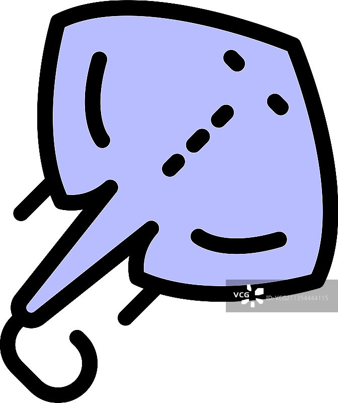 海洋黄貂鱼轮廓图标图片素材