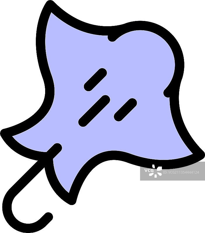 海洋蝠鲼鱼图标彩色轮廓图片素材