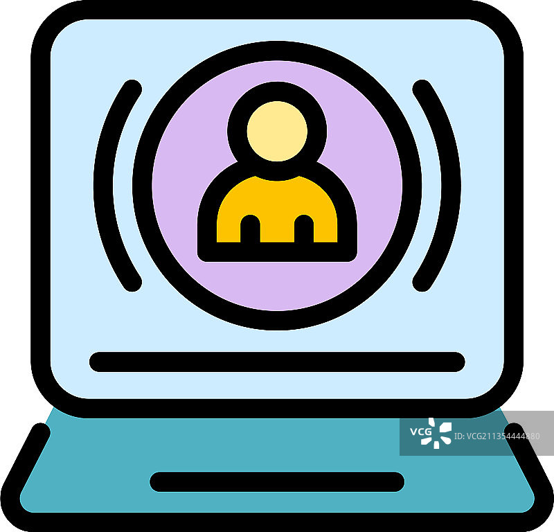 在线诊断图标彩色轮廓图片素材