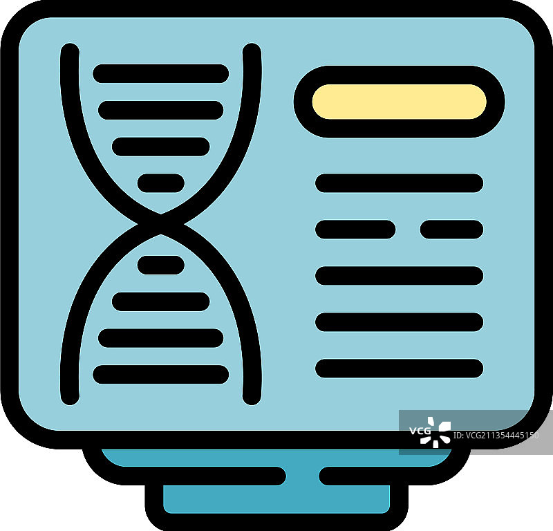在线DNA彩色轮廓图标图片素材