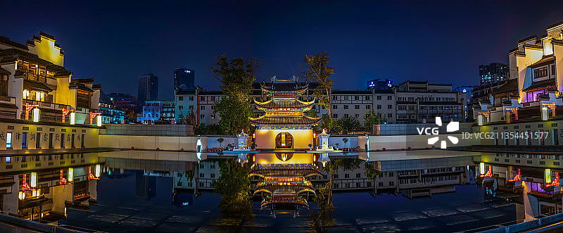 夜幕下中国科举博物馆-南京江南贡院图片素材