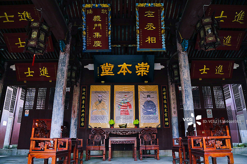 王氏宗祠崇本堂，文昌武曲华夏第一家图片素材