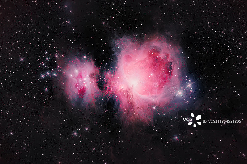 M42猎户座大星野&NGC1977跑步者星云图片素材