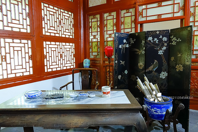 《红楼梦》取景拍摄地北京大观园图片素材