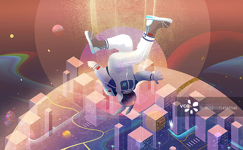 卡通人物之未来太空人图片素材