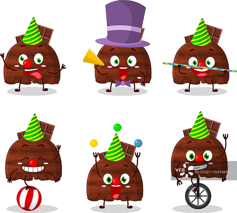 卡通巧克力冰淇淋角色图片素材