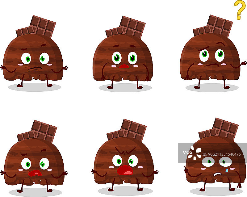 卡通巧克力冰淇淋角色图片素材