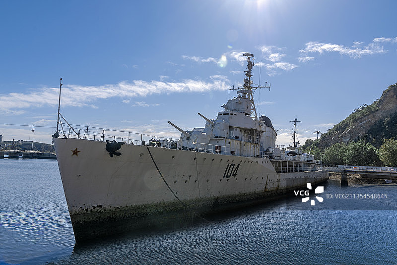 大连市老虎滩海洋公园军舰图片素材