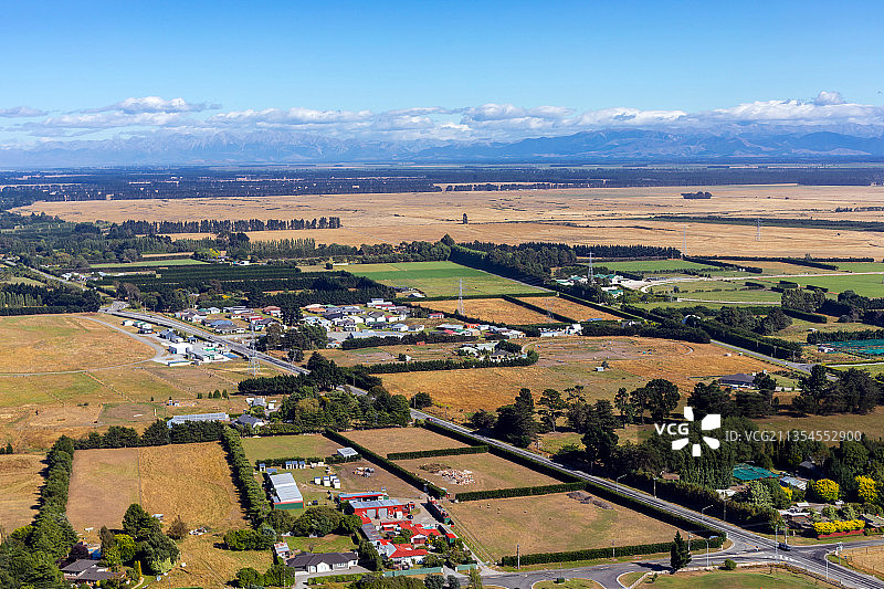 新西兰南岛乡镇田园风光图片素材
