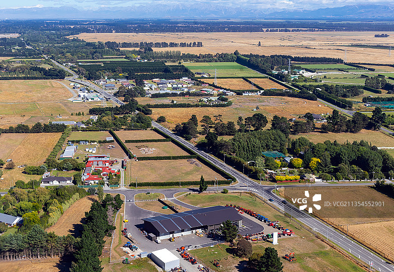 新西兰南岛城镇田园风光图片素材