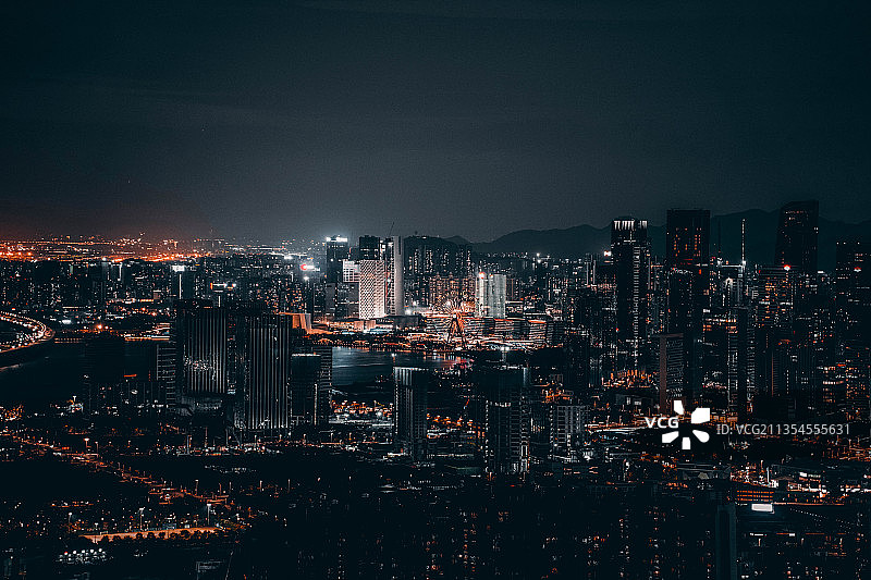 深圳南山夜景图片素材