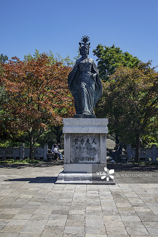 中国贵州毕节市大方县奢香暮、奢香博物馆-、奢香夫人雕像图片素材
