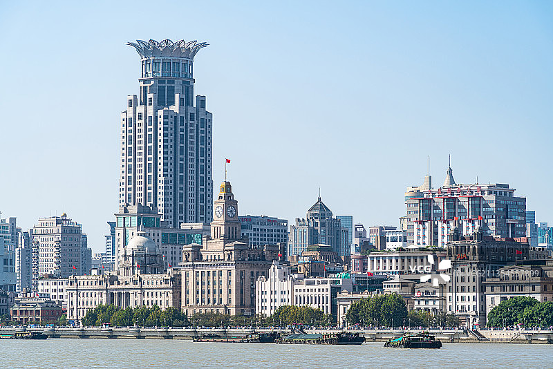 上海万国博览建筑群外滩城市风光图片素材