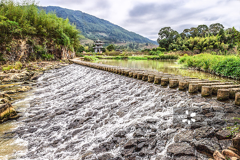 永泰月洲村桃花溪图片素材
