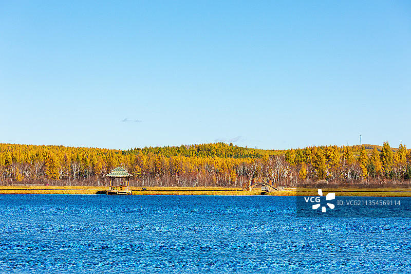 承德坝上草原七星湖风光图片素材